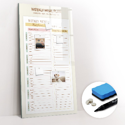 Glass dry erase board magnetic To-Do List