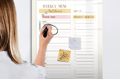 Glass dry erase board magnetic To-Do List