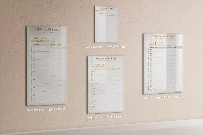 Glass dry erase board magnetic To-Do List