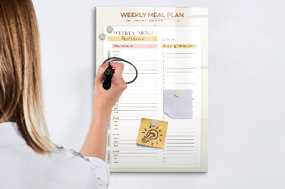 Glass dry erase board magnetic To-Do List