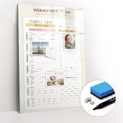 Glass dry erase board magnetic To-Do List