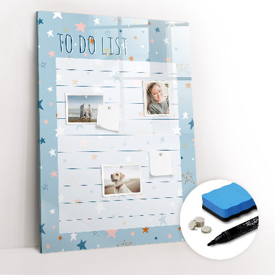 Magnetic board with marker To-Do List