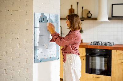 Magnetic board with marker To-Do List