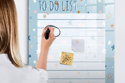 Magnetic board with marker To-Do List