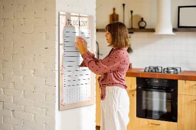 Glass dry erase board magnetic To-Do List