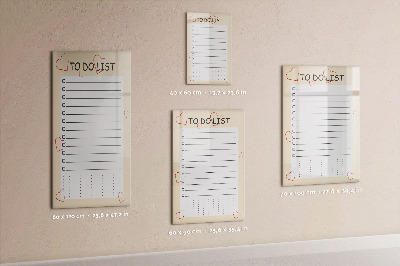 Glass dry erase board magnetic To-Do List