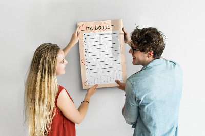 Magnetic board for writing To-Do List