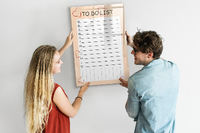 Glass dry erase board magnetic To-Do List