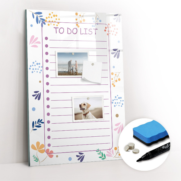 Magnetic marker board To-Do List