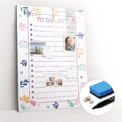 Magnetic marker board To-Do List