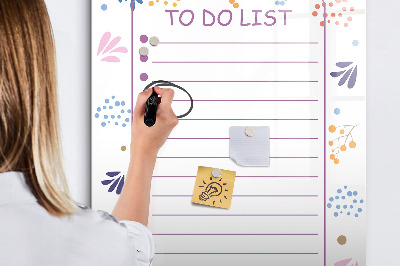 Magnetic marker board To-Do List