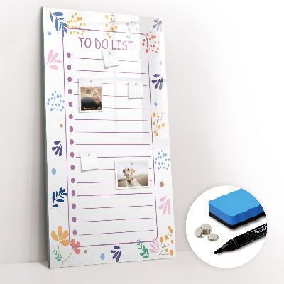 Magnetic marker board To-Do List
