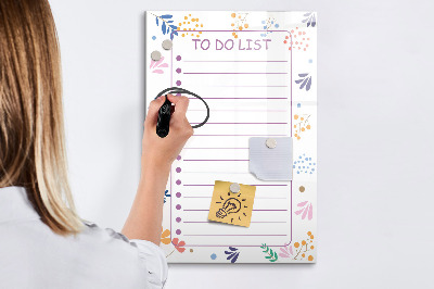 Magnetic marker board To-Do List
