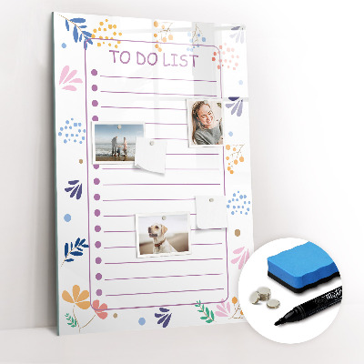 Magnetic marker board To-Do List