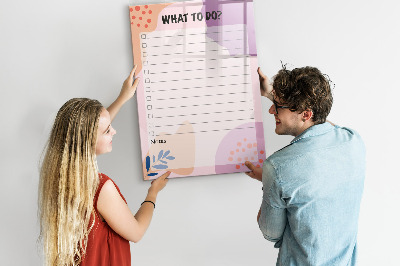 Magnetic board for drawing Year Planner