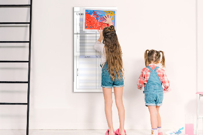Glass dry erase board magnetic Duty chart