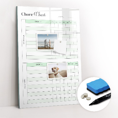 Magnetic marker board Responsibility checklist
