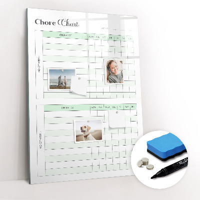 Magnetic marker board Responsibility checklist