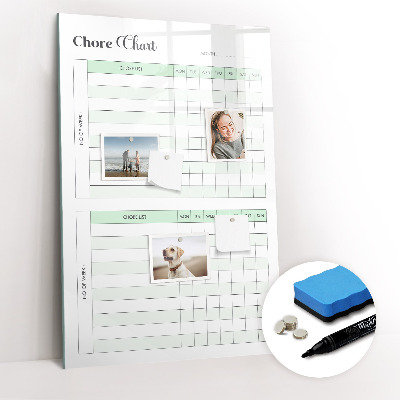 Magnetic marker board Responsibility checklist