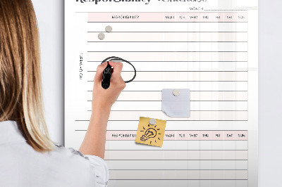 Glass dry erase board magnetic Monthly goals