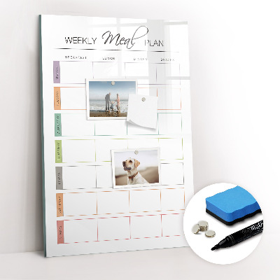 Magnetic marker board shopping list