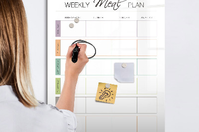 Magnetic marker board shopping list