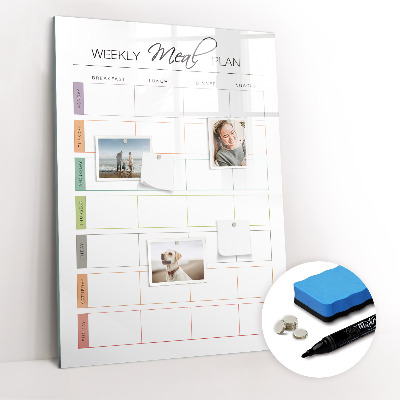 Magnetic marker board shopping list