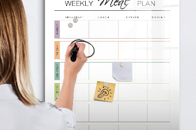 Magnetic marker board shopping list