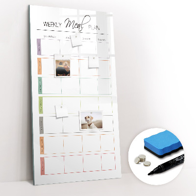 Magnetic marker board shopping list