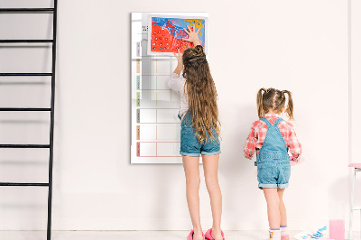 Magnetic marker board shopping list