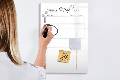 Magnetic marker board shopping list