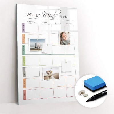 Magnetic marker board shopping list