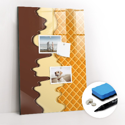 Glass dry erase board magnetic Light concrete