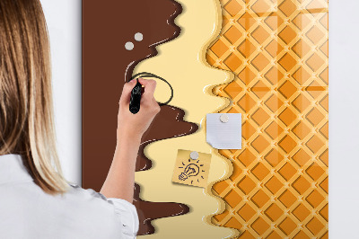 Glass dry erase board magnetic Light concrete