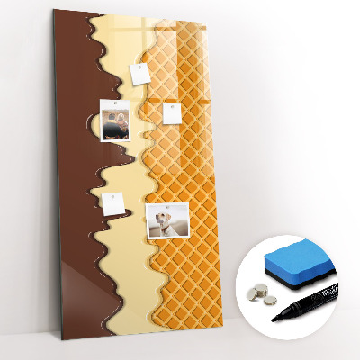 Glass dry erase board magnetic Light concrete