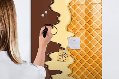 Glass dry erase board magnetic Light concrete