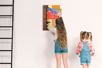 Glass dry erase board magnetic Light concrete