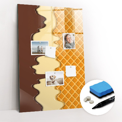 Glass dry erase board magnetic Light concrete