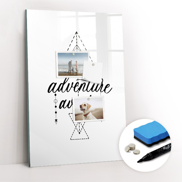 Glass dry erase board magnetic Adventure