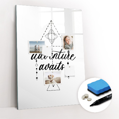 Glass dry erase board magnetic Adventure