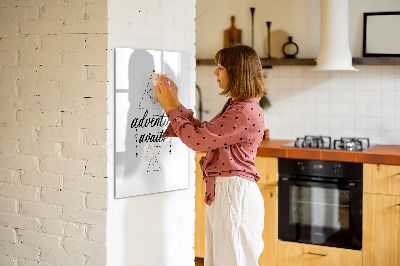Glass dry erase board magnetic Adventure