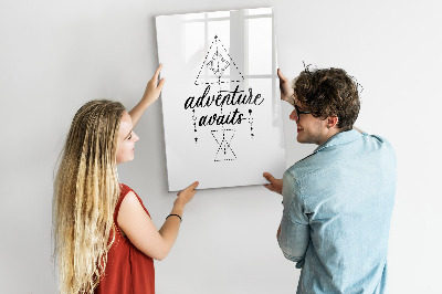 Glass dry erase board magnetic Adventure