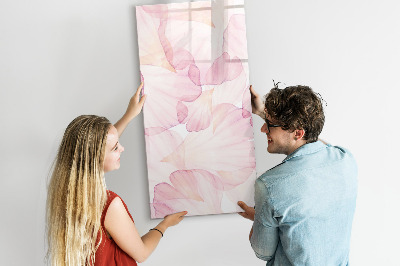 Glass dry erase board magnetic Watercolor petals