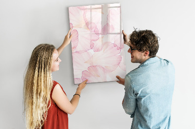 Glass dry erase board magnetic Watercolor petals