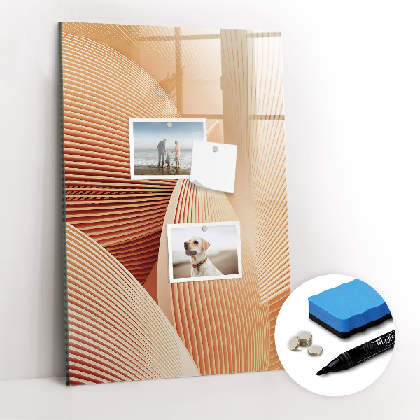 Glass dry erase board magnetic Golden Vegetables Abstraction