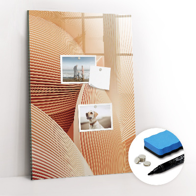 Glass dry erase board magnetic Golden Vegetables Abstraction