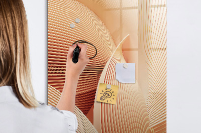 Glass dry erase board magnetic Golden Vegetables Abstraction