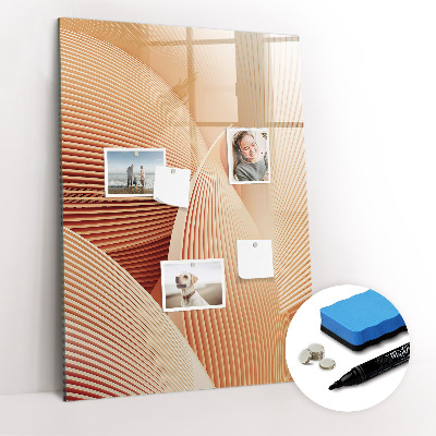 Glass dry erase board magnetic Golden Vegetables Abstraction