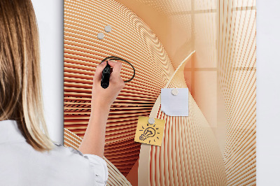 Glass dry erase board magnetic Golden Vegetables Abstraction