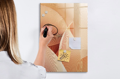Glass dry erase board magnetic Golden Vegetables Abstraction